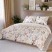 ZARIA Housse de couette en satin de coton motif feuilles 220x200cm