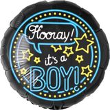Paperdreams bv Folieballon - It's a boy - Neon - 46cm