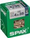 Spax Vis à bois Tête plate Phillips Pozidriv Acier Zinc Jaune 4,5 mm x 35 mm - 100 pièces