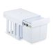 Relaxdays Inbouw Prullenbak - 3 Vakken - 15L & 8L - Wit