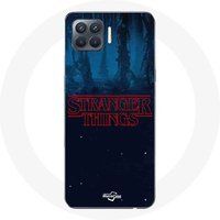 Maniacase Oppo A93 5G Stranger Things Logo Blauwe Achtergrond Seizoen 2