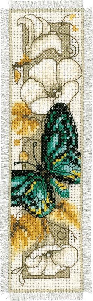 Vervaco Butterflies and Flowers Bookmark Embroidery (Kit) PN-0145351