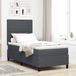 Maison Exclusive - Lit à lattes avec sommier intégré, couleur gris foncé et blanc, dimensions 90 x 190 cm, revêtement en tissu cord