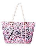 DonDon Strandtas met Ritssluiting, Grote Strandtas XXL, Shoppertas voor Dames - Praktische Strandtas Schoudertas voor Dames voor Strand en Zee - Kaleidoscope