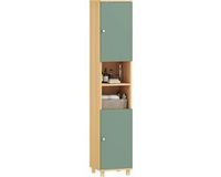 Homcom Armoire de salle de bain - Panneau de particules - 30x30x166cm - Vert