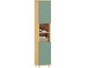 Homcom Armoire de salle de bain - Panneau de particules - 30x30x166cm - Vert