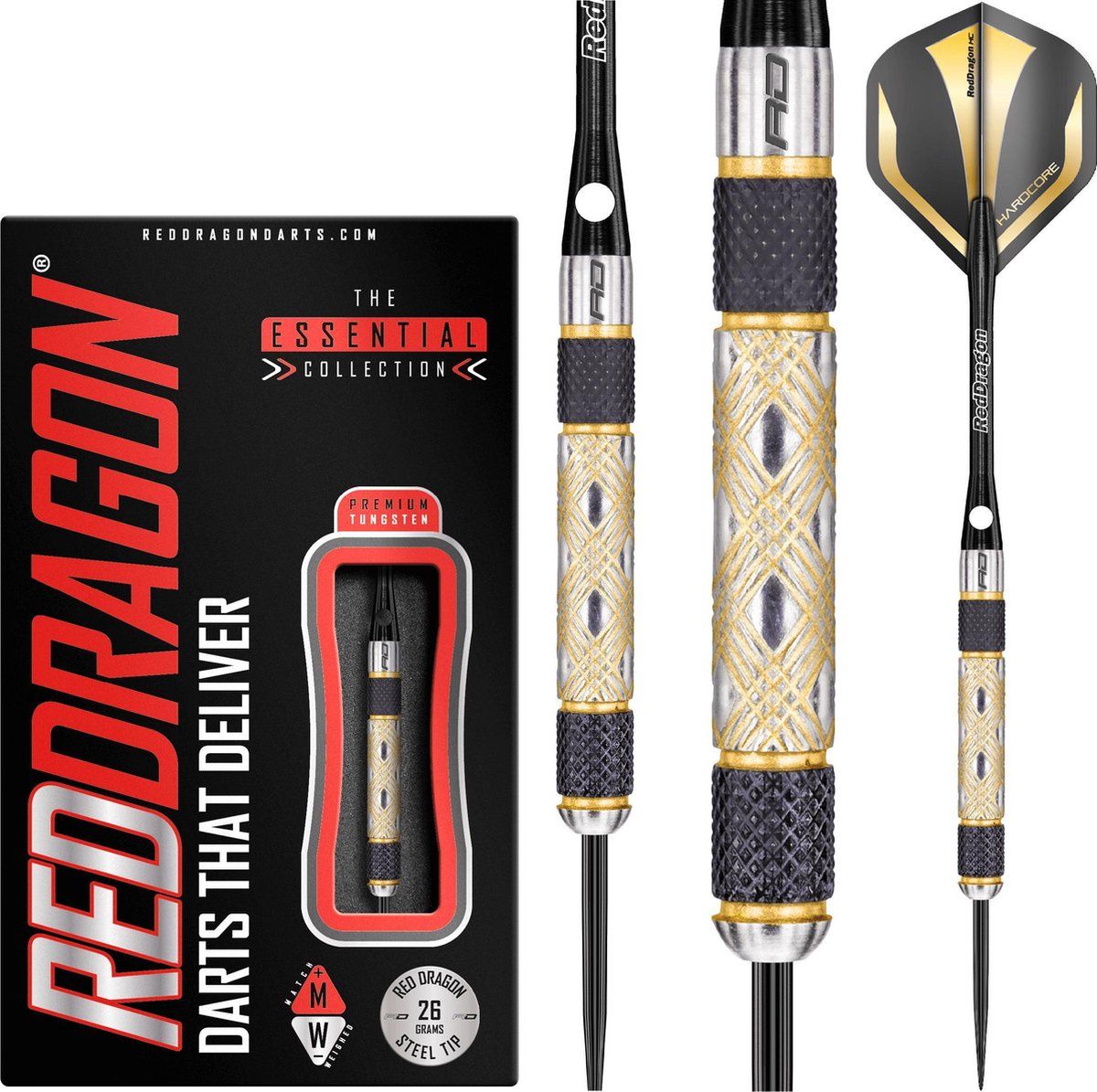 Red Dragon Golden Eye Steeltip Dartpijlen - 26 gram