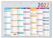 Exacompta - 34103E - Kalender Meerkleurig - 53 cm x 40,5 cm - Halfjaarlijks 2023