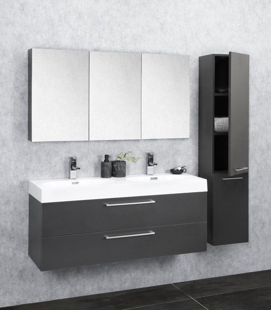 Differnz Somero Badkamermeubelset FSC 120 cm antraciet