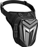 Sans marque Sacoche de jambe moto sacoche de hanche polyester noir unisexe