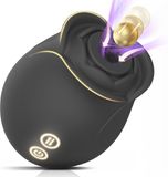 IntiMate Innovation IntiMate® Pandora - Luxe Roosvormige Zuigen Stimulator - Zwart