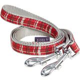 Bobby Kilt Double hondenriem, maat XS, rood
