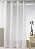 Home Maison HM6927299 Gordijn met lengtestreep polyester, mousselin, vloeistof, 145 x 280 cm, Ivoor
