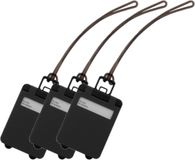 Merkloos / Sans marque Fanny Kofferlabel Fanny - 5x - zwart - 5.5 x 7.5 cm - reiskoffer/handbagage label