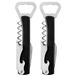 Ouvre-bouteille/tire-bouchon de luxe sans marque - 2x - Couteau de sommelier - Acier inoxydable/plastique - Noir/argent