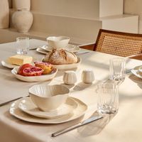 BAVARY OZ Home Cermico Serviesset 27-delig - 6 Personen - Beige - Keramisch Steengoed