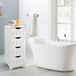 Armoire de salle de bain avec 4 tiroirs et un design peu encombrant