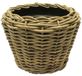 Van der Leeden Rotan Plantenbak XXL - (D)83 x (H)61 cm - Grey