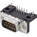 FCI D-SUB D09P13A4GX00LF Connecteur D-sub mâle 90° 9 broches Montage sur circuit imprimé 1 pièce