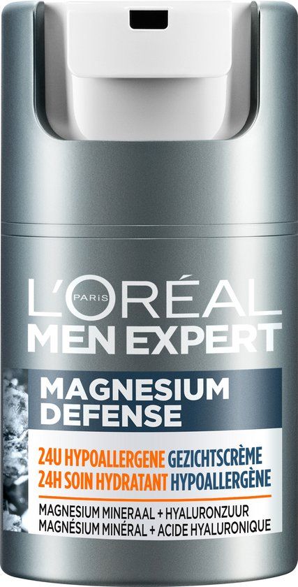 L'Oréal Paris Men Expert Magnesium Defence Hypoallergene 24h hydraterende Dagcrème - 50ml