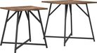 vidaXL Set de tables d'appoint - 2 pièces - Chêne fumé et noir - 50 x 50 x 50 cm
