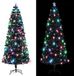 vidaXL Voorverlichte kerstboom met standaard en LED 240 cm glasvezel