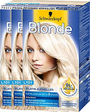 Schwarzkopf Blonde Intensive Platinum Blond L101 Voordeelverpakking 3xPer st