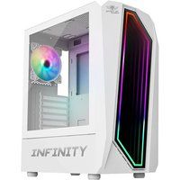 Spirit Suza Spirit of Gamer INFINITY - Artic Edition - medium tower - ATX - zijpaneel met raam (acryl) - geen voeding (ATX / EPS) - wit - USB/Audio/Mic
