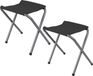 Sunnydays Camping/outdoor krukje - 2x - Inklapbaar - zwart - 33 x 27 x 35 cm - metaal/polyester