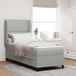 Prolenta Maison Exclusive - Lit boxspring avec tête de lit gris clair 200 x 80 cm, velours