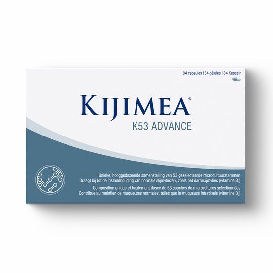 Kijimea K53 Advance – 84 capsules - hooggedoseerd met 53 microcultuurstammen + Vitamine B3 & B7 – Multibioticum Voor Dagelijks Gebruik – Lactosevrij, Glutenvrij & Fructosevrij
