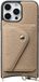 AVY Leren Hoesje Geschikt voor Apple iPhone 16 Pro | Met Magnetische Kaarthouder | Compatibel met MagSafe | Leather Case met Wallet | Beige