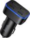 Hoco Z63 Chargeur de voiture avec 4 ports USB (USB-A et USB-C), adaptateur de chargeur de voiture avec anneau LED