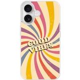Apple iPhone 16 Good vibes verstevigd hoesje met sublimatie bedrukking