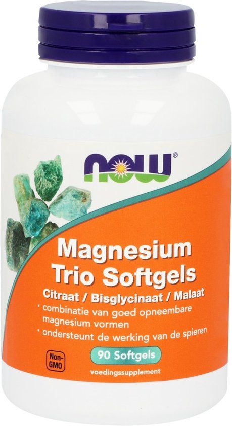 NOW Magnesium Trio Softgels - 90 stuks