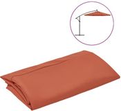 vidaXL Vervangingsdoek voor tuinparasol 350 cm terracottakleurig