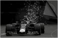 Dietrix Inductie Beschermer - 78x52cm - Sport Max Verstappen F1 Spark Zwart Wit