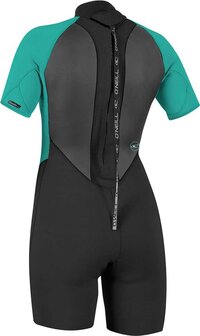 O'Neill Reactor II 2mm Shorty Wetsuit - Women's - Black/Blue/Green - Size 10