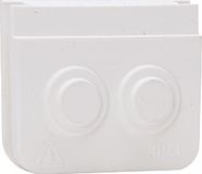 Kopp BLUE ELECTRIC - kabelinvoer 2-voudig, kleur: arctisch wit, pak van 10, 321602004