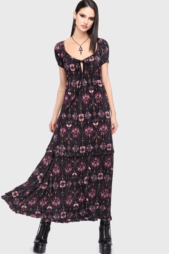 Killstar Chapel Blessing - Garden Altar Maxi Dress Dames Maxi-jurk - zwart - S