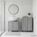 Maison Exclusive - Ensemble de deux meubles de salle de bain exclusifs, modèle ZWOLLE, finition gris Sonoma