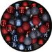 Merkloos / Sans marque Billiet - Vanlaere Set van 40x stuks kunststof kerstballen mix donkerrood en donkerblauw 3 cm