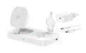 4smarts 3-in-1 Qi2/MagSafe Draadloze Oplader voor Telefoon/Samsung Watch/Oortjes Wit