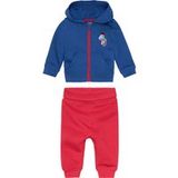 LUPILU Combinaison de jogging pour bébé avec poignets côtelés élastiques (Bleu/rouge, 62-68)