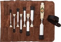 KIRSCHEN Beitelset – steekbeitelset bestaande uit 8 steekbeitels (4, 6, 10, 12, 16, 20, 26, 30 mm) en suède tas, steekbeitelset, 8-delig 1131002