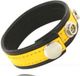 Leather Body Cock And Ball Strap With Snaps - Black And Yellow