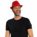 Merkloos Boland Trilby hoed met pailletten - rood - glitter - Toppers