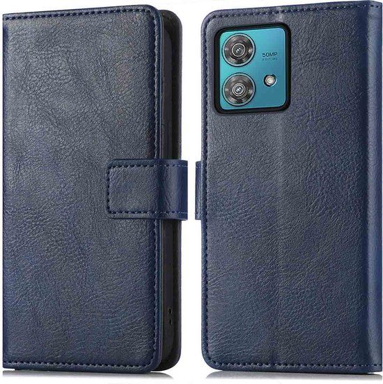 iMoshion Hoesje Met Pasjeshouder Motorola Moto G84 - Donkerblauw