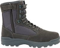 Brandit - Tactical Zipper Veterlaars - Unisex - Leer - Grijs - Maat 40