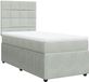 vidaXL Boxspring met matras fluweel lichtgrijs 80x200 cm